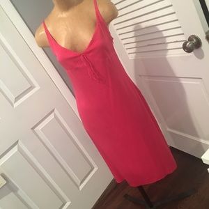 Susana Monaco Fuchsia Silk midi dress